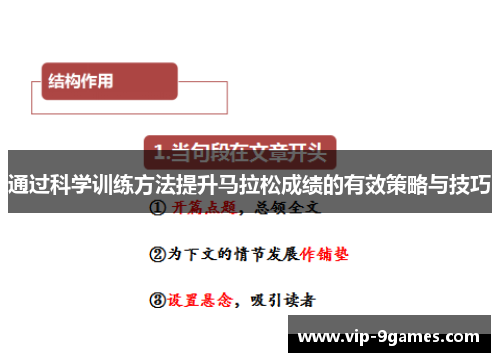 通过科学训练方法提升马拉松成绩的有效策略与技巧 通过科学训练方法提升马拉松成绩的有效策略与技巧